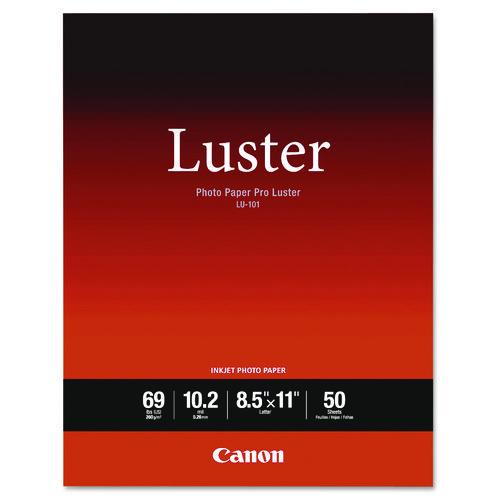 Canon PRO Luster Inkjet Photo Paper, 10.2 mil, 8.5 x 11, Luster White, 50/Pack