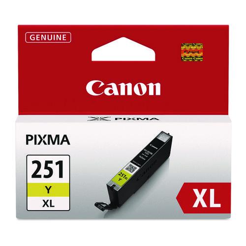 Canon 6451B001 (CLI-251XL) ChromaLife100+ High-Yield Ink, 695 Page-Yield, Yellow