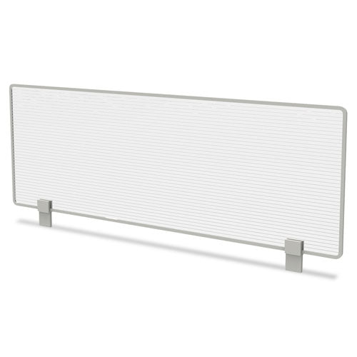 Linea Italia Trento Line Dividing Panel, Polycarbonate, 47.13w x 1.75d x 15.5h, Translucent