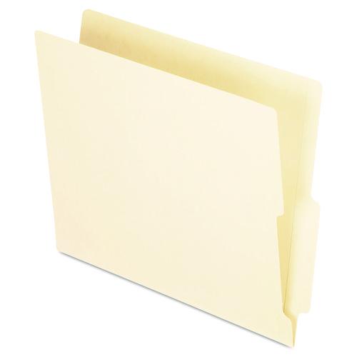 Pendaflex Manila End Tab Folders, 9.5" High Front, Straight 2-Ply Tabs, Letter Size, Manila, 100/Box