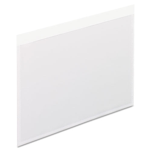 Pendaflex Self-Adhesive Pockets, 6" x 4", Clear Front/White Back, 100/Box