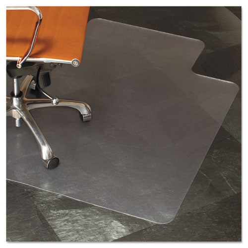 ES Robbins Natural Origins Biobased Chair Mat for Hard Floors, Rectangular with Lip, Straight Edges, 36" x 48", Clear