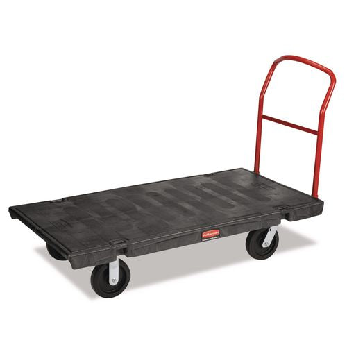 Rubbermaid Commercial Platform Truck with 8" TPR Casters, 2,000 lb Capacity, 30 x 60 x 7, Black
