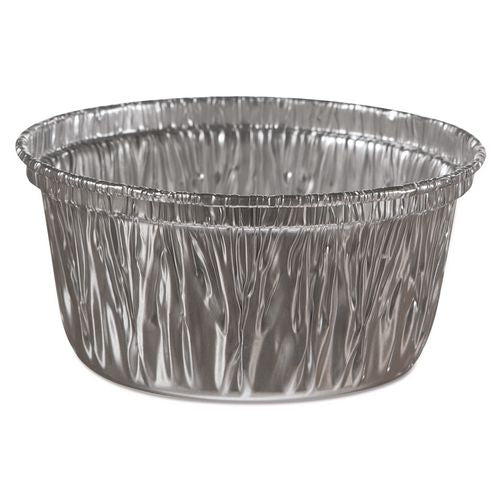 HFA Aluminum Baking Cups, 4 oz, 3.38" Diameter x 1.56" h, 1,000/Carton