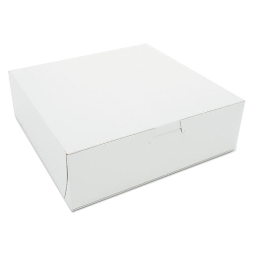 SCT White One-Piece Non-Window Bakery Boxes, 8 x 8 x 2.5, White, Paper, 250/Carton