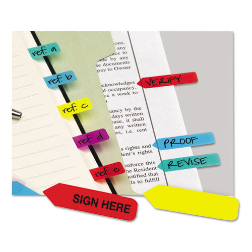 Redi-Tag Mini Arrow Page Flags, Blue/Mint/Purple/Red/Yellow, 154 Flags/Pack
