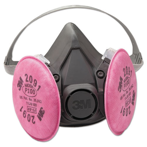 3M Half-Facepiece Respirator 6000 Series, Reusable, Medium