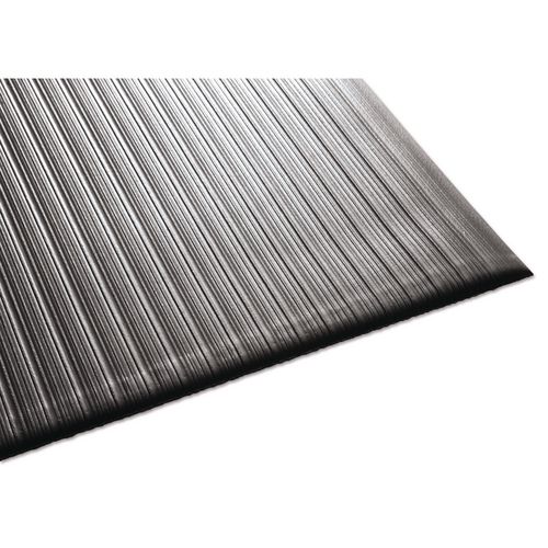 Guardian Air Step Anti-Fatigue Mat, Rectangular, Black Ribbed Surface, 36" x 60"