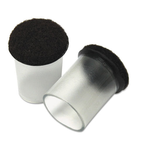 Master Caster Like New Solutions, Floor Savers, Round, 1.25" Diameter, Clear/Gray, 8/Pack