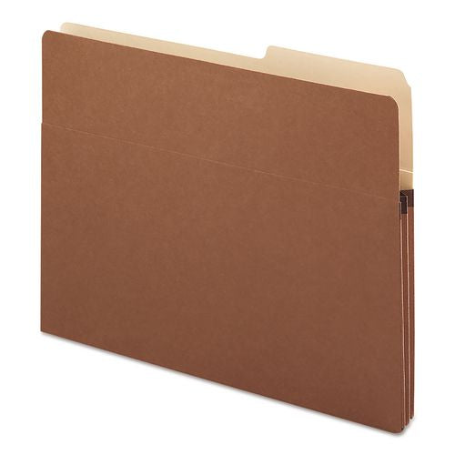 Smead Redrope Drop Front File Pockets with 2/5-Cut Guide Height Tabs, 1.75" Expansion, Letter Size, Redrope, 25/Box