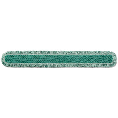 Rubbermaid Commercial HYGEN HYGEN Dust Mop Heads With Fringe, Green, 60", Microfiber, Cut-End