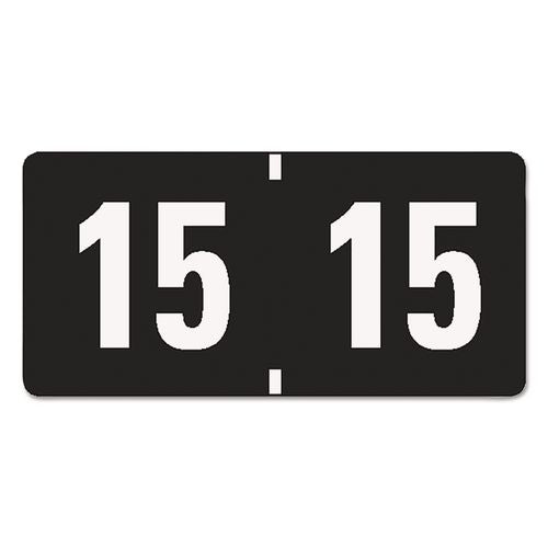 Smead Yearly End Tab File Folder Labels, 15, 0.75 x 1.5, Black, 500/Roll