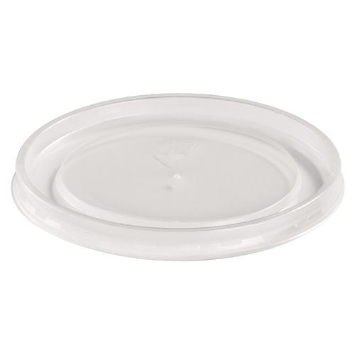 Chinet Plastic High Heat Vented Lid, Fits 16 oz to 32 oz Containers, White, 50/Bag, 10 Bags/Carton