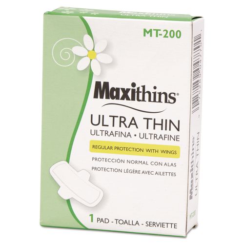 HOSPECO Maxithins Vended Ultra-Thin Pads, Size 4, Maxi Absorbency, 200/Carton
