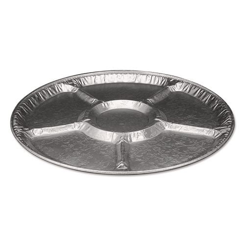 HFA Aluminum Lazy Susan, 6 Compartments, 18" Diameter x 0.94" h, 25/Carton