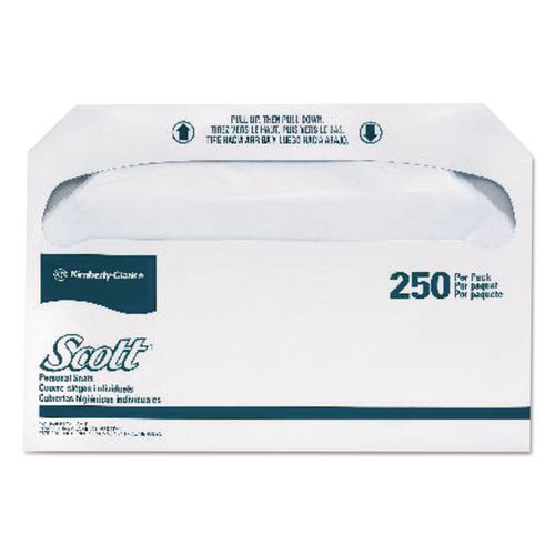 Scott Personal Seats Toilet Seat Covers, 14.5 x 17, White, 250/Pack, 20 Packs/Carton
