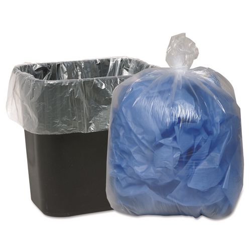 Classic Clear Linear Low-Density Can Liners, 16 Gallon, 0.6 mil, 24" x 33", Clear, 25 Bags/Roll, 20 Rolls/Carton