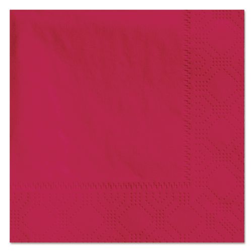 Hoffmaster Embossed Beverage Napkins, 2-Ply, 9.5 x 9.5, Red, 1,000/Carton