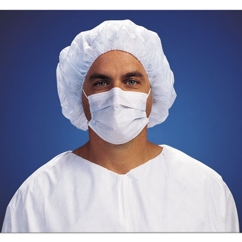 Kimtech M5 Pleat Style Face Mask With Earloops, Polyethylene, Regular, Blue, 50/Bag, 10 Bags/Carton