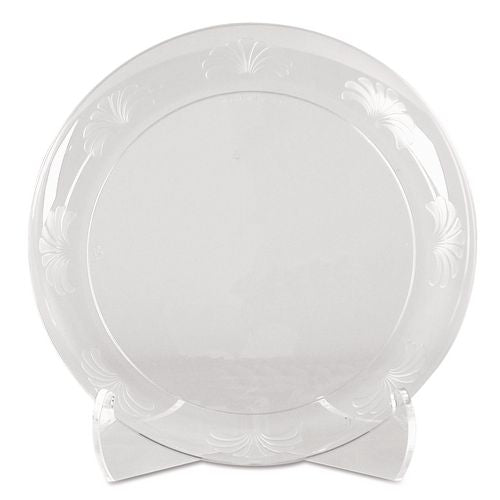 WNA Designerware Plates, Plastic, 6" dia, Clear, 10/Pack, 18 Packs/Carton