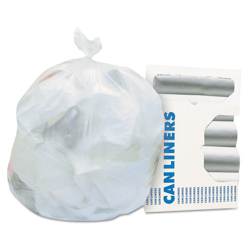 Heritage Linear Low-Density Can Liners, 45 gal, 1.5 mil, 40" x 46", Clear, 100/Carton