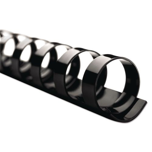 GBC CombBind Standard Spines for 11 x 8.5 Documents, 19 Rings, 0.75" (160-Sheet) Capacity, Black, 100/Box