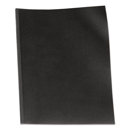 GBC VeloBind Pre-Punched Presentation Covers with Leatherlike Texture, Paper, Square Corners, 11 x 8.5, Black, 50/Pack