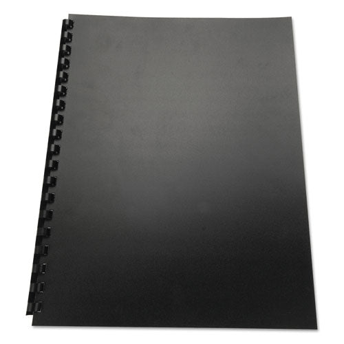 GBC 100% Recycled Poly Binding Cover, Plastic, Square Corners, 11 x 8.5, Black, 25/Pack