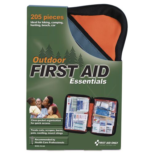 First Aid Only Outdoor Softsided First Aid Kit, 205 Pieces, Fabric Case