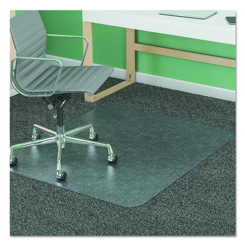 deflecto SuperMat Frequent Use Chair Mat for Medium Pile Carpeted Floors, Rectangular, Beveled Edges, 45" x 53", Clear