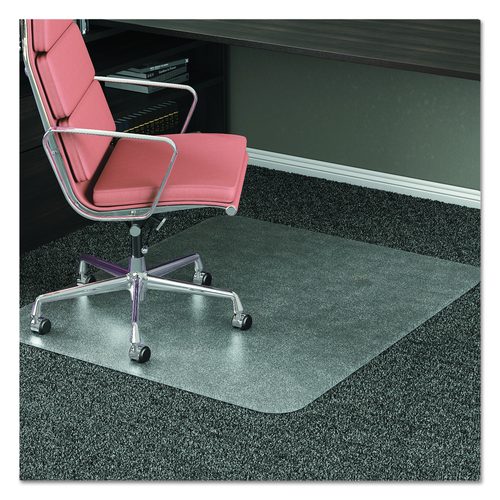deflecto RollaMat Frequent Use Chair Mat for Medium Pile Carpeted Floors, Rectangular, Beveled Edges, 46" x 60", Clear, Ships Flat