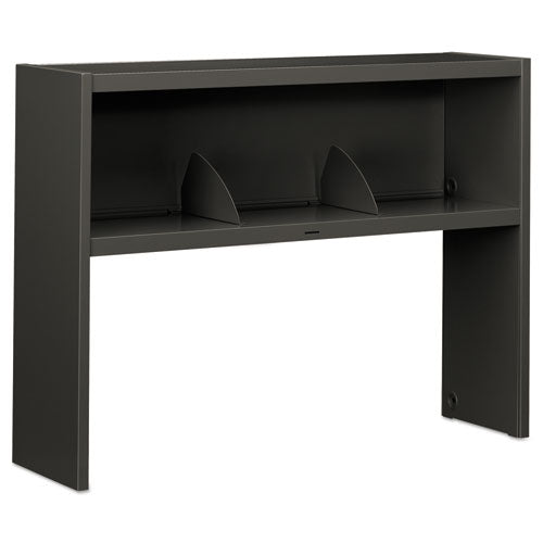 HON 38000 Series Stack On Open Shelf Hutch, 48w x 13.5d x 34.75h, Charcoal