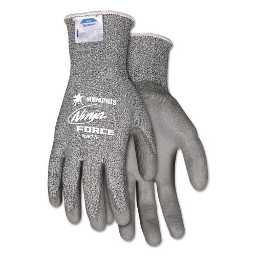 MCR Safety Ninja Force Gloves, EN388: 4542, Large, Gray, Pair