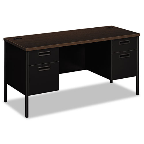HON Metro Series Kneespace Credenza, 60w x 24d x 29.5h, Mocha/Black