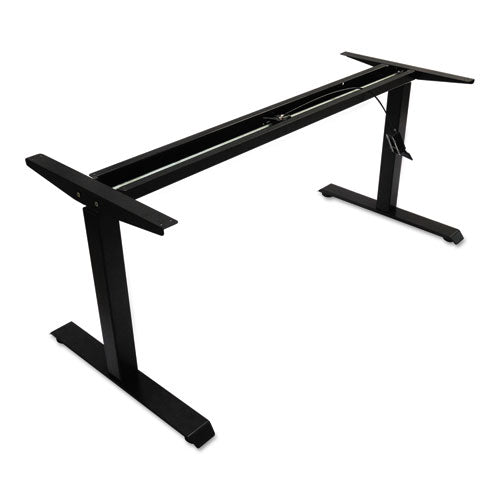 Alera AdaptivErgo Sit-Stand Pneumatic Height-Adjustable Table Base, 59.06" x 28.35" x 26.18" to 39.57", Black