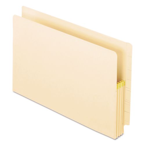 Pendaflex Manila Drop Front Shelf File Pockets with Rip-Proof-Tape Gusset Top, 3.5" Expansion, Legal Size, Manila, 25/Box