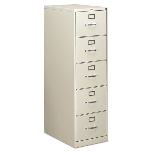 HON 310 Series Vertical File, 5 Legal-Size File Drawers, Light Gray, 18.25" x 26.5" x 60"
