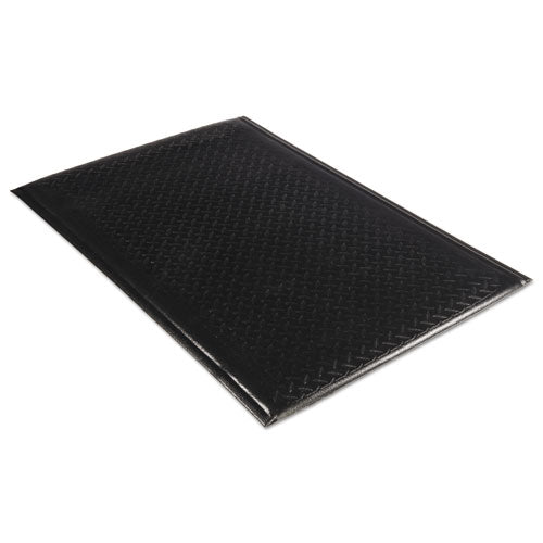 Guardian Soft Step Supreme Anti-Fatigue Floor Mat, Rectangular, Black Cross-Hatch Embossed Surface, 24" x 36"