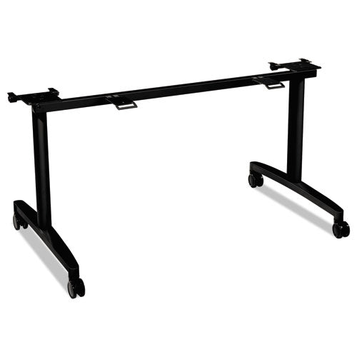 HON Huddle Flip-Top Base for 24" Deep Table Tops, 51.63w x 23.5d x 28.38h, Charcoal