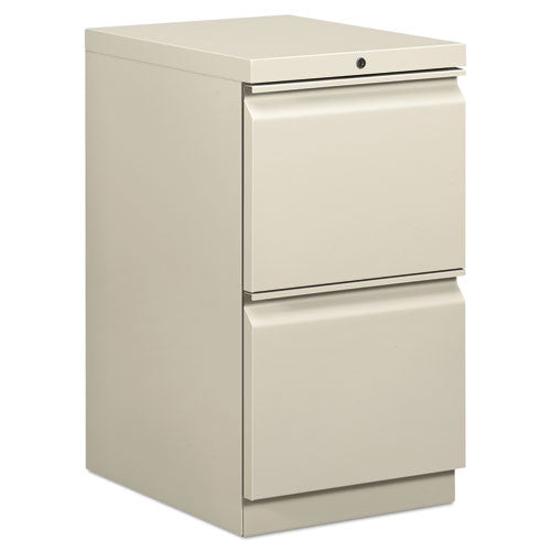 HON Brigade Mobile Pedestal, Left or Right, 2 Letter-Size File Drawers, Light Gray, 15" x 19.88" x 28"
