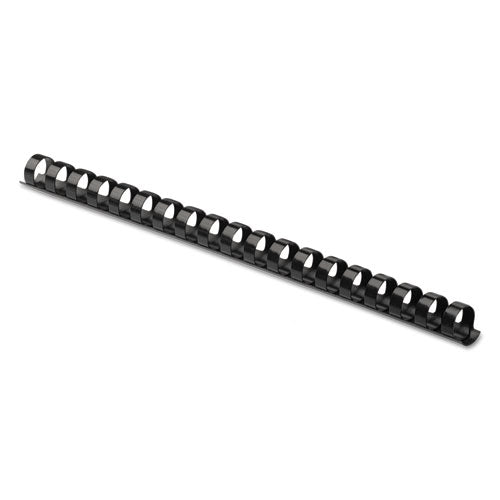 Fellowes Plastic Comb Bindings for 11 x 8.5 Documents, 19 Rings, 0.38" (55-Sheet) Capacity, Black, 25/Pack