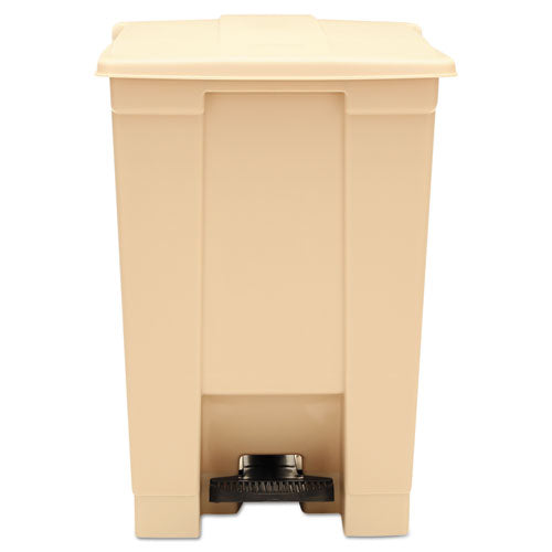 Rubbermaid Commercial Indoor Utility Step-On Waste Container, 12 gal, Plastic, Beige
