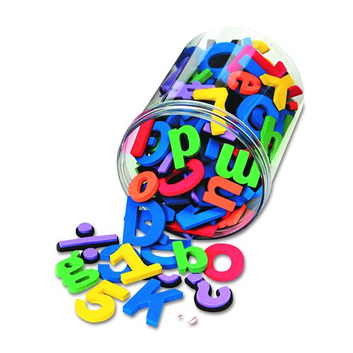 WonderFoam Magnetic Alphabet Letters, Foam, 1.5" Tall (Uppercase), 1" Tall (Lowercase), Assorted Colors, 105/Pack