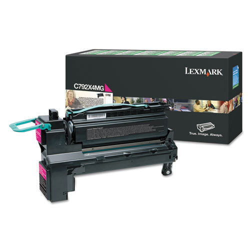 Lexmark C792X4MG Return Program Extra High-Yield Toner, 17,000 Page-Yield, Magenta