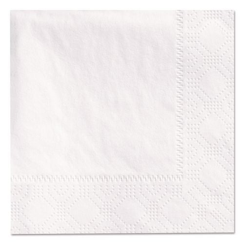 Hoffmaster Embossed Beverage Napkins, 2-Ply, 9.5 x 9.5, White, 3,000/Carton