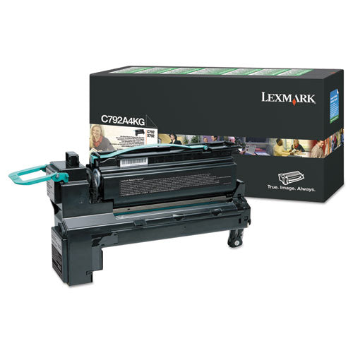 Lexmark C792A4KG Return Program Toner, 6,000 Page-Yield, Black