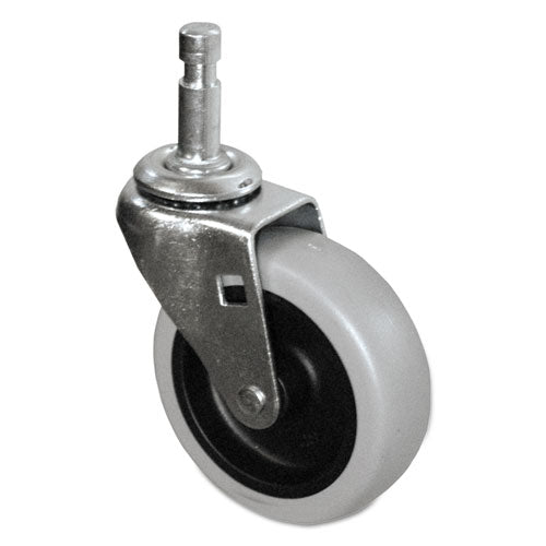 Rubbermaid Commercial Mop Bucket/Wringer Replacement Caster, Grip Ring Type C Stem, 3" Wheel, Black/Gray/Silver