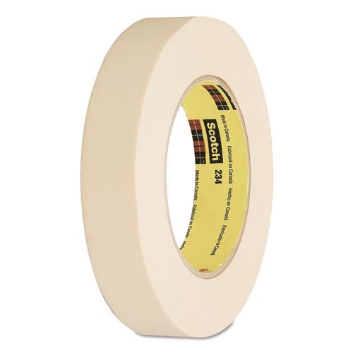 Scotch General Purpose Masking Tape 234, 3" Core, 12 mm x 55 m, Tan