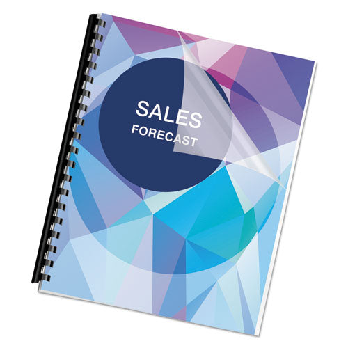 Fellowes PET Ultra Clear Binding Covers, 7 mil Plastic, Square Corners, 11 x 8.5, Gloss Clear, 100/Pack