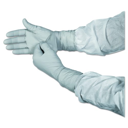 Kimtech G3 Sterile STERLING Nitrile Gloves, Packaged Sterile, ESD Safe, 4 mil Thick, 12" Long, Gray, 100/Bag, 10 Bags/CT